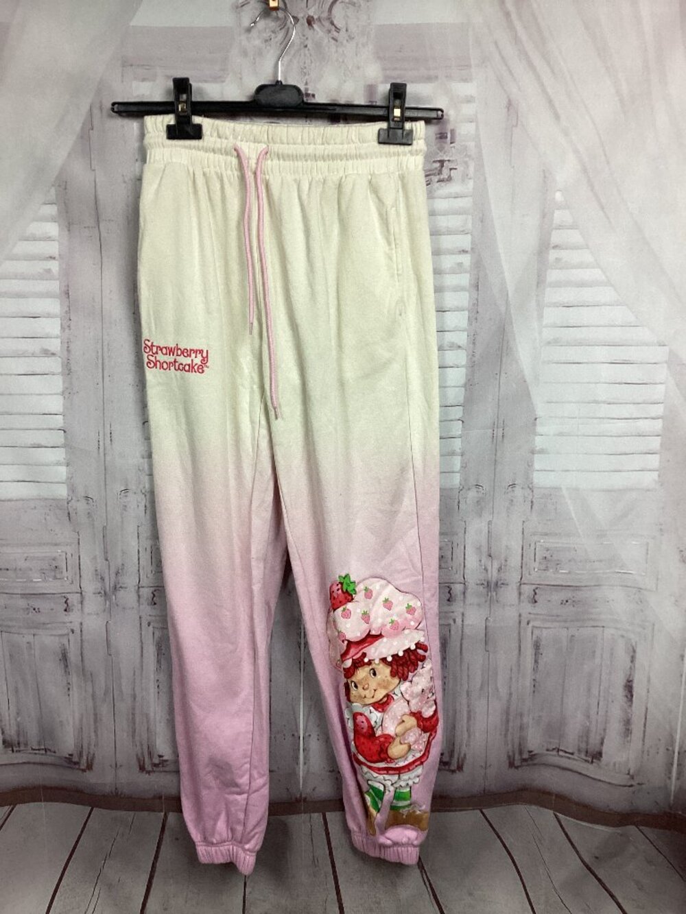 Strawberry Graphic Pink Ombre Jogger Sweatpants S